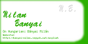 milan banyai business card